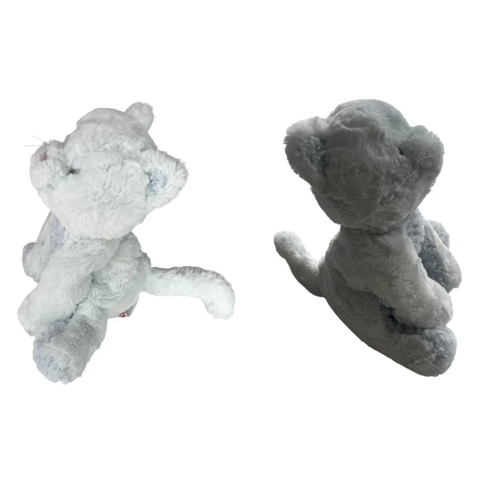 Gund Cozys Cat 11” Plush White Kitten Kitty Floppy Soft Lovey Doll 6058951 Blue